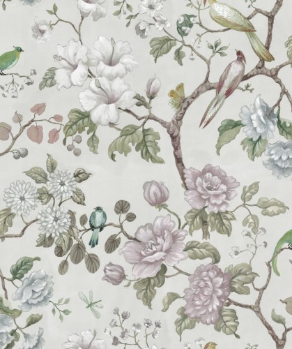 Tapeta botaniczna Rebel Walls R19264 Petit Flora Pearl Vintage Brocade