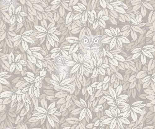 Tapeta liście i sowy Cole & Son Foglie e Civette 123/11052 Fornasetti Senza Tempo II