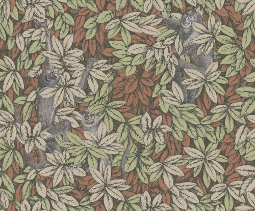 Tapeta liście i małpy Cole & Son Foglie e Scimmie 123/10047 Fornasetti Senza Tempo II
