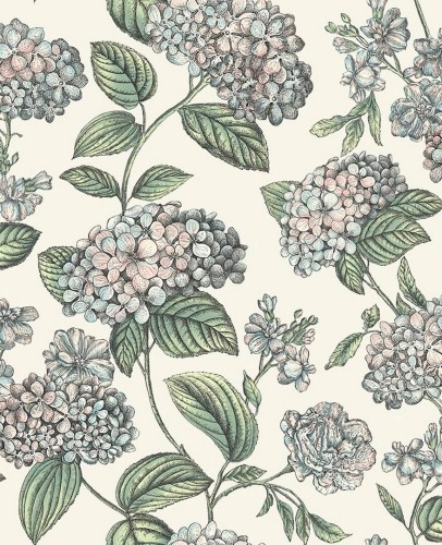 Tapeta roślinna hortensje Cole & Son Ramo di Ortensia 123/8039 Fornasetti Senza Tempo II