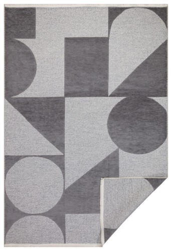 Dywan dwustronny geometryczny Boucle 4120 Geometric Grey