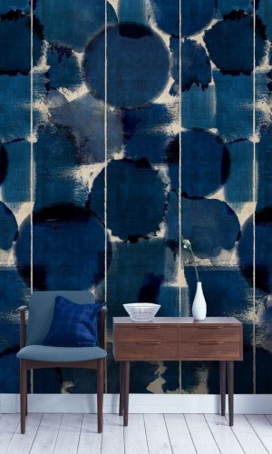 Mural abstrakcyjny Mind the Gap INDIGO MARVEL WP20154 Premium Designer Wallpaper Collection