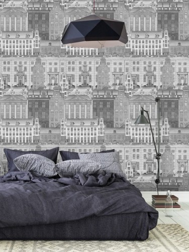 Mural miasto Mind the Gap AMSTERDAM Neutral WP20209 Premium Designer Wallpaper Collection