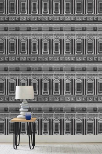 Mural elementy architektoniczne z Watykanu Mind the Gap VATICANO Anthracite WP20224 Premium Designer Wallpaper Collection