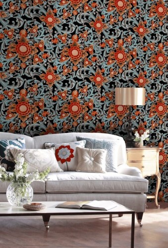 Mural kwiaty Mind the Gap FLORAL PAINTING Dark WP20252 Premium Designer Wallpaper Collection