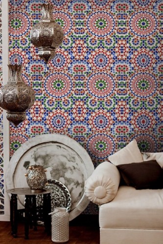 Mural jak kafle Mind the Gap MOSAIC WP20263 Premium Designer Wallpaper Collection