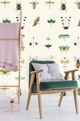 Mural owady Mind the Gap ENTOMOLOGY Green WP20234 Premium Designer Wallpaper Collection