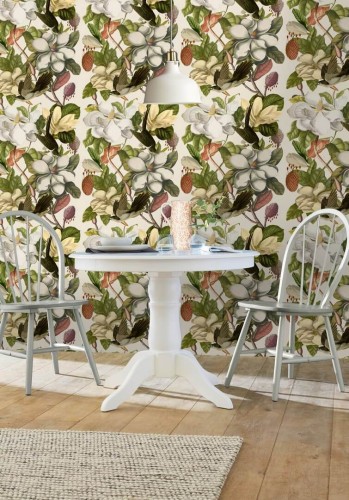 Mural kwiaty magnolii Mind the Gap MAGNOLIA Taupe WP20152 Premium Designer Wallpaper Collection