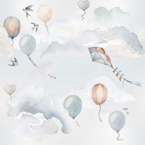 Tapeta balony, latawce i ptaki Balloons Fairytale Dekornik DEKO.TAP.059