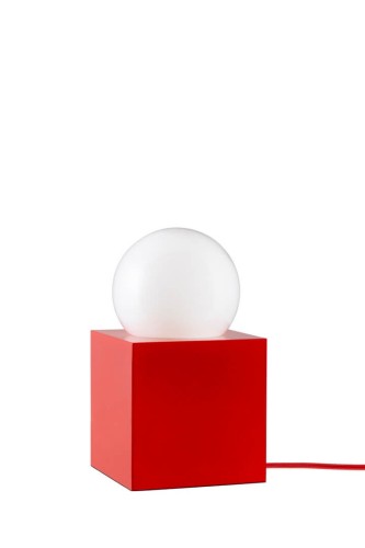 Lampa stołowa z wejściem USB 216705 Bob 14 Red Globen