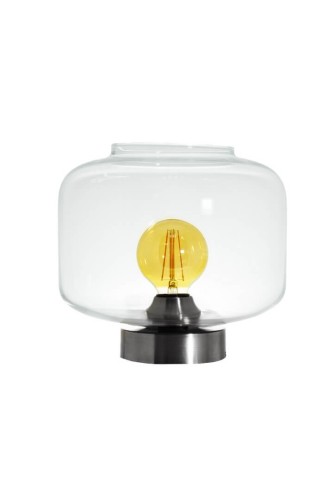 Lampa stołowa Famlight Jawa Transparent Stainless Steel