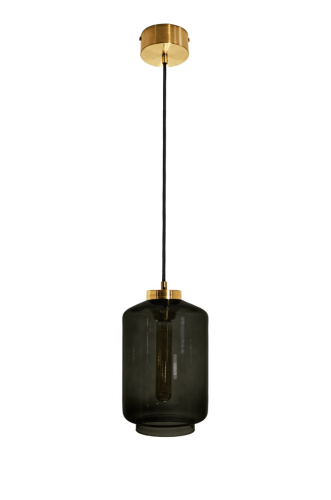 Lampa wisząca pojedyncza Famlight Leyte Grey Brass