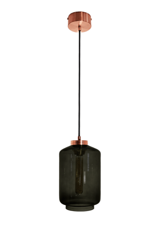 Lampa wisząca pojedyncza Famlight Leyte Grey Copper