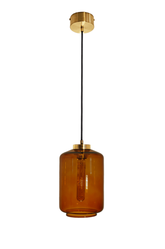 Lampa wisząca pojedyncza Famlight Leyte Orange Brass