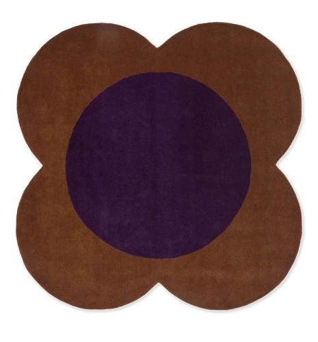 Dywan kwiatek brązowy Flower Spot CHESTNUT/VIOLET 158401 Orla Kiely