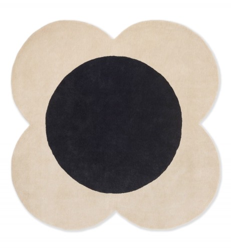 Dywan kwiatek beżowy Flower Spot ECRU/BLACK 158409 Orla Kiely 