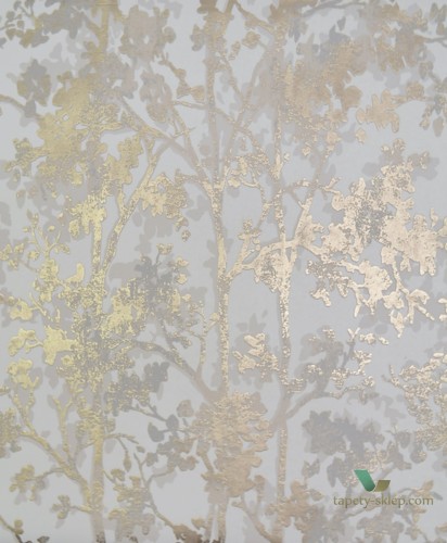 Tapeta roślinna York Wallcoverings NW3583 Shimmering Foliage Modern Metals 2