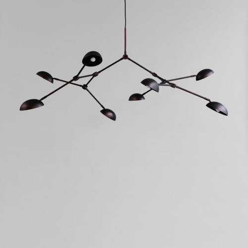 1szt / 24H Nowoczesna lampa wisząca czarna 204001 Drop Chandelier Burned Black Lighting 101 Copenhagen