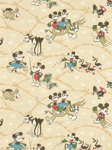 Tapeta Disney Myszka Miki i Minnie na farmie Sanderson 217267 Mickey At The Farm
