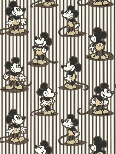 Tapeta Disney Myszka Miki i pasy Sanderson 217272 Mickey Stripe