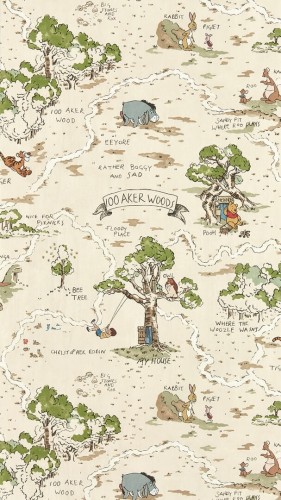 Tapeta Disney mapa Stumilowego Lasu Sanderson 217291 Hundred Acre Wood