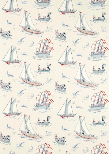 Tkanina Disney Kaczor Donald Sanderson 227162 Donald Nautical
