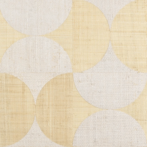 Tapeta geometryczna z włókien rafii Casamance 71260134 Sumba Solal