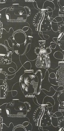 Tapeta wazy i linie naturalna Pierre Frey FP591003 Vases Masques Les Dessins 4