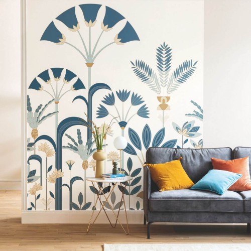 Mural roślinny w stylu art-deco Caselio ELC 105326005 S Luxuriance Elegance