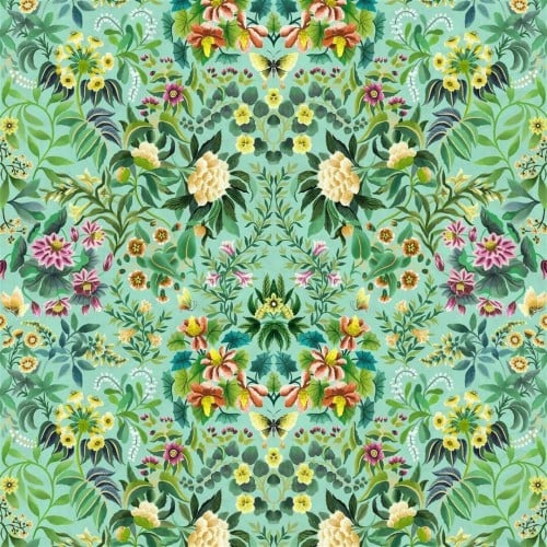 Tkanina bawełniana z botanicznym wzorem Designers Guild FDG3077/03 Damask Ikebana
