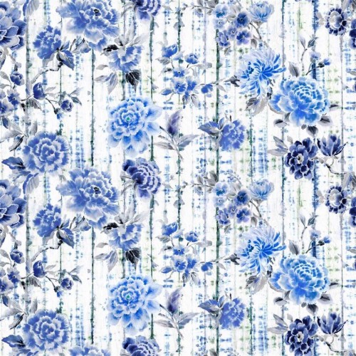 Tkanina bawełniana w kwiaty Designers Guild FDG3081/01 Kyoto Flower Ikebana