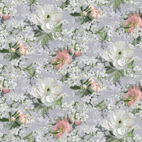 Tkanina bawełniana z kwiatami Designers Guild FDG3084/01 Peony Blossom Ikebana