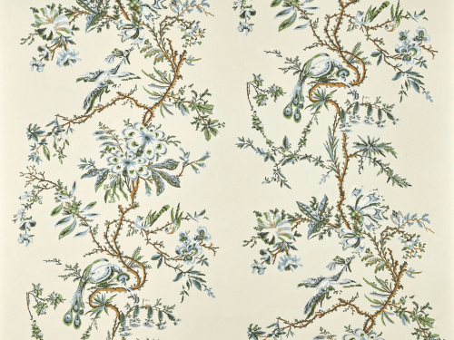 Tapeta tekstylna haftowana botaniczna Pierre Frey BP349003 Parvati Collection Anniversaire 1823-2023