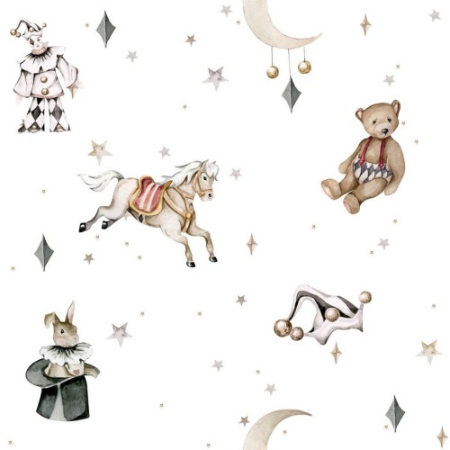Tapeta zabawki French Characters In The Light Sky / Toys From The Attic Dekornik DEKO.TAP.162
