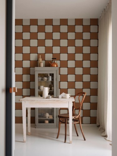 Fototapeta porcelanowe płytki Rebel Walls R18782 Porcelain Tiles Orange Natural Aesthetics