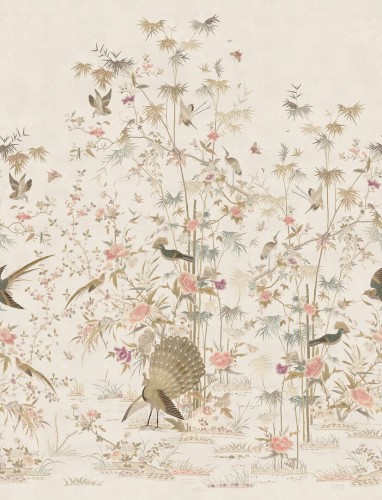 Tapeta japoński ogród Sandberg S10415 Chinoiserie Garden Eggshell