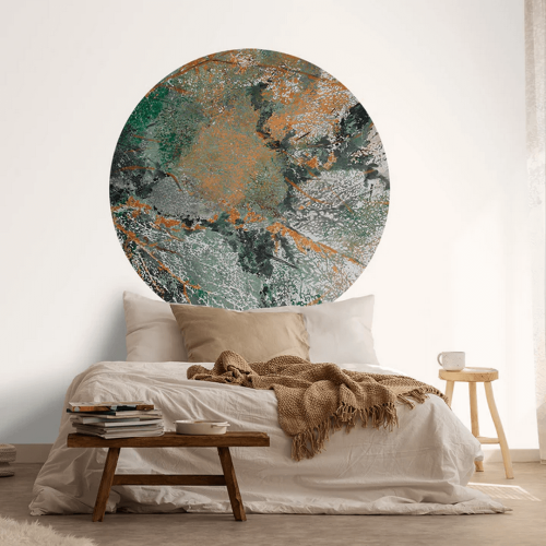 Mural okrągły abstrakcyjny Wall Art Aura Koło