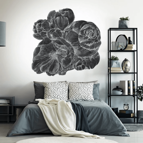 Mural kwiaty Wall Art Brassica Dark Koło