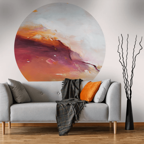 Mural okrągły abstrakcyjny Wall Art Calma Koło