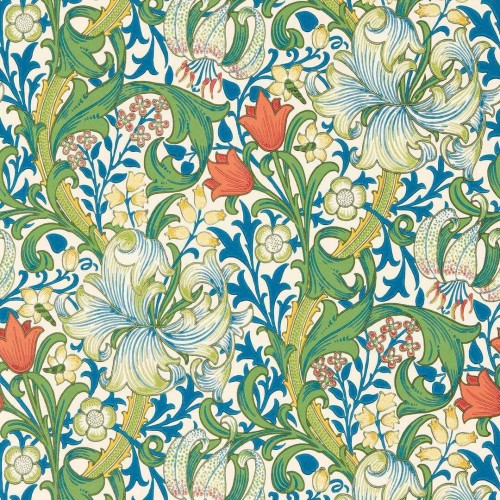 Tapeta roślinna Morris & Co. 217330 Golden Lily Bedford Park