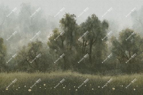 Fototapeta krajobraz drzew Inkiostro Bianco ITALIAN LANDSCAPE INKSISN2401 White Paper