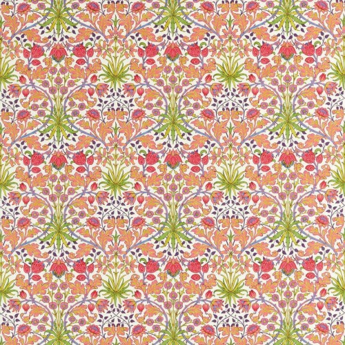 Tkanina bawełniana z roślinnym wzorem Morris & Co. 520005 Hyacinth Bedford Park Fabric