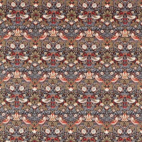 Tkanina bawełniana z botanicznym wzorem Morris & Co. 520016 Strawberry Thief Bedford Park Fabric