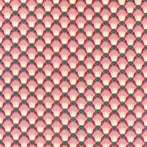 Tkanina welurowa z ptakami i tulipanami Morris & Co. 520020 Tulip & Bird Bedford Park Fabric
