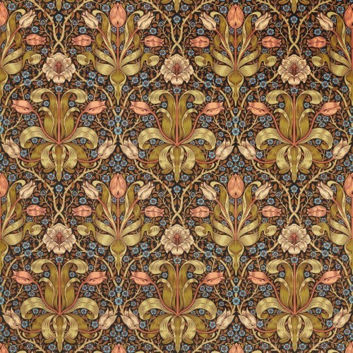 Tkanina welurowa z roślinnym wzorem Morris & Co. 227208 Spring Thicket Bedford Park Fabric