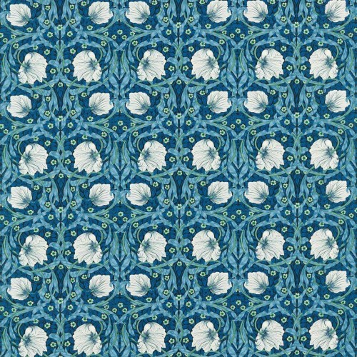 Tkanina bawełniana z botanicznym wzorem Morris & Co. 227212 Pimpernel Bedford Park Fabric