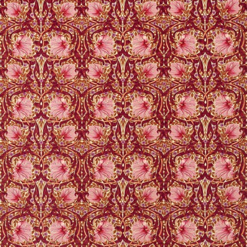 Tkanina welurowa z botanicznym wzorem Morris & Co. 227216 Pimpernel Bedford Park Fabric