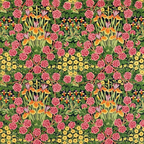 Tkanina welurowa z kwiatami Morris & Co. 227223 Campanula Bedford Park Fabric