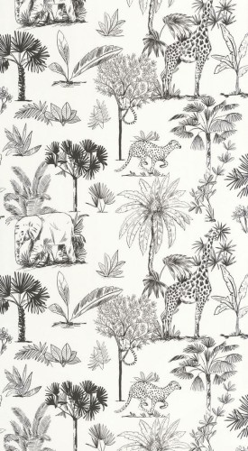 Tapeta dżungla Caselio MNM 105739090 Balade Dans La Savane Les Minis Mondes