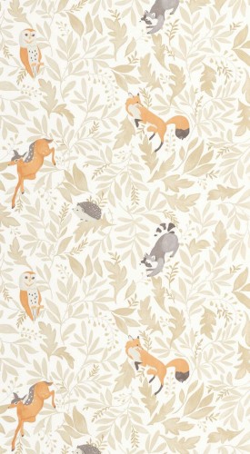 Tapeta leśne zwierzęta Caselio MNM 105741010 Balade En Foret Les Minis Mondes